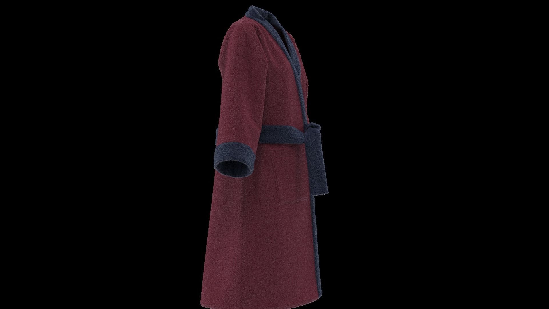 Bathrobe  3D model_3