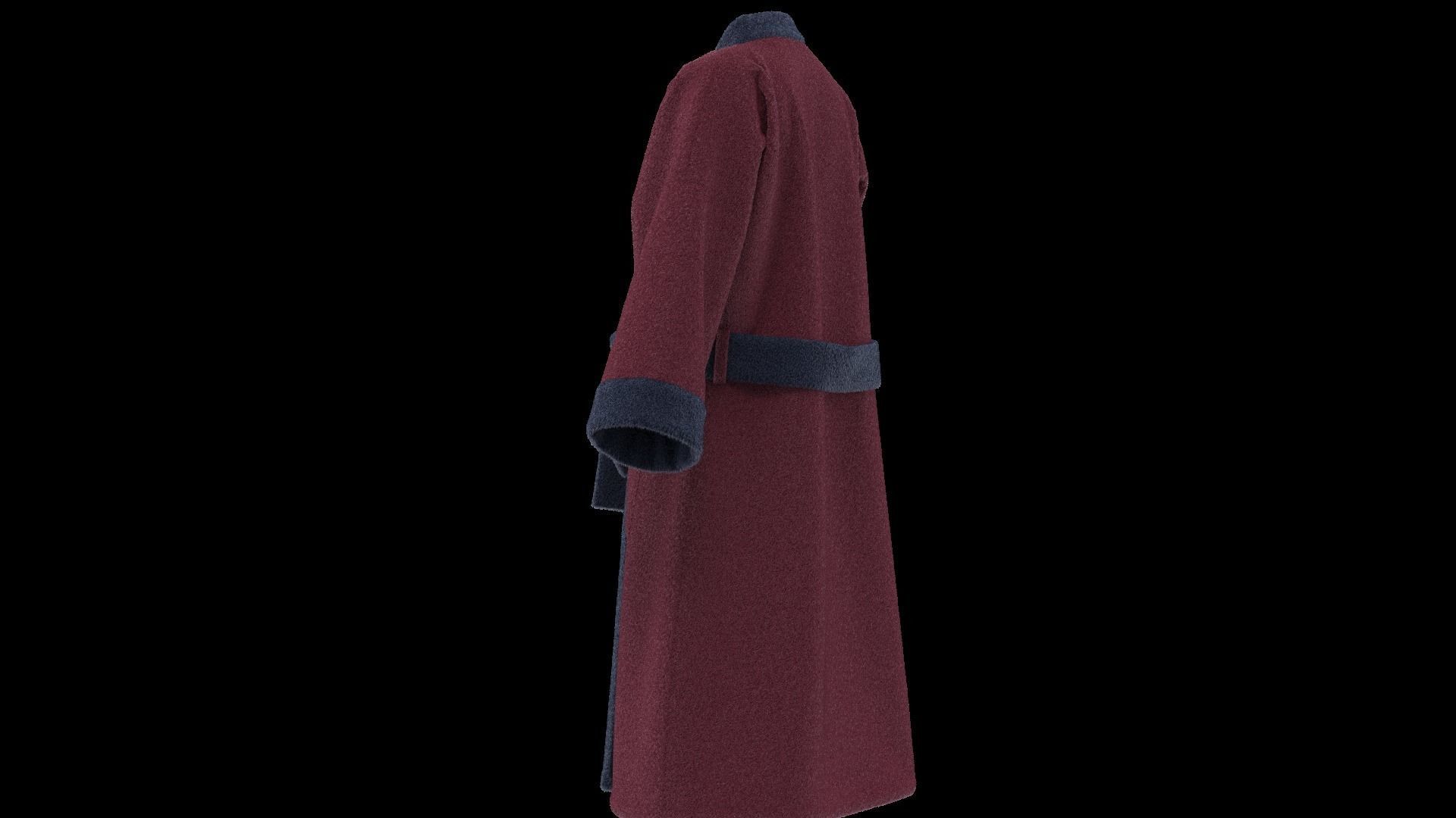 Bathrobe  3D model_11