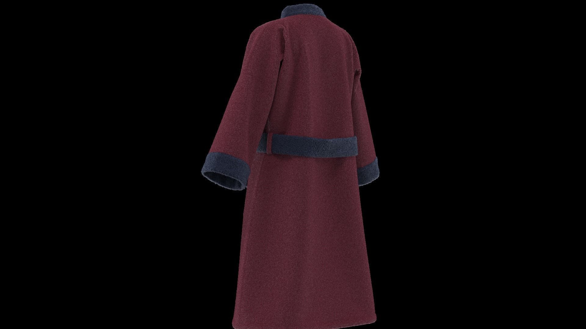Bathrobe  3D model_10