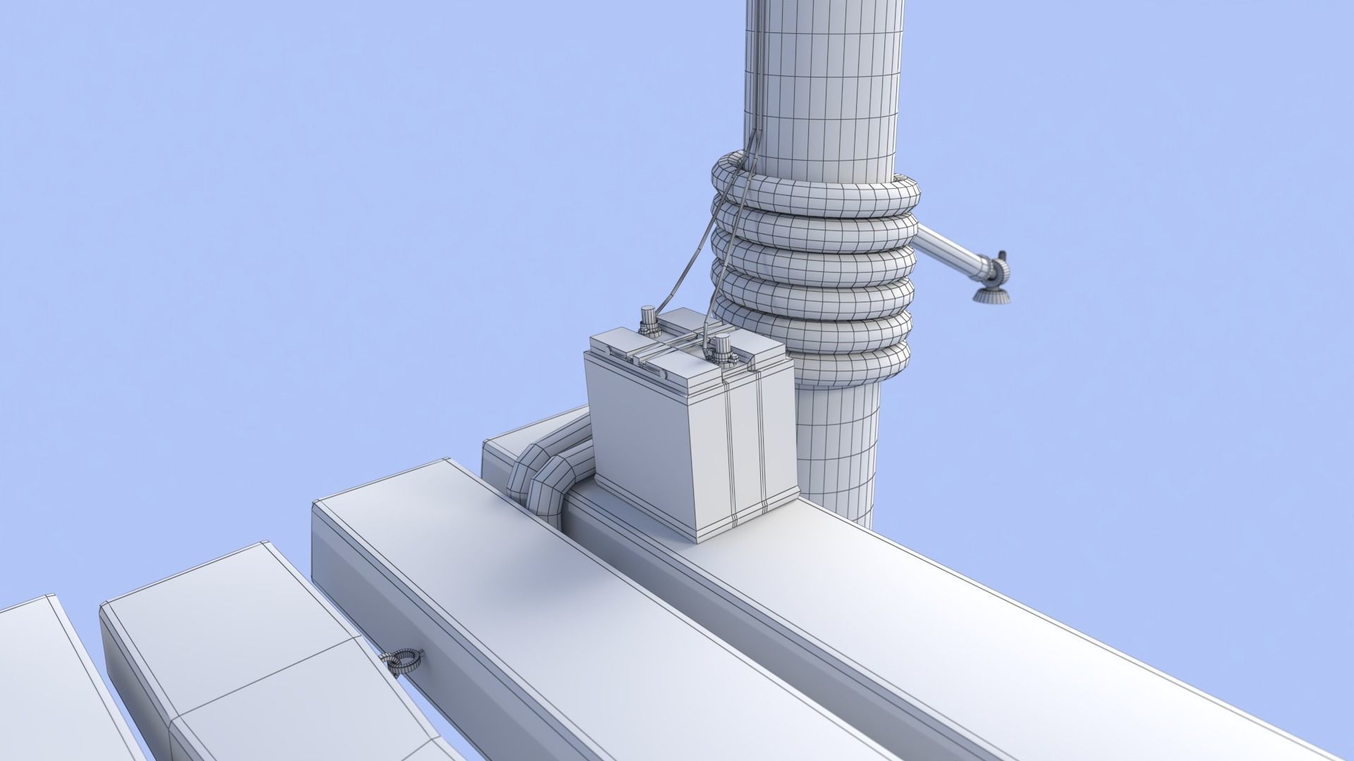 Neon rope bridge Low-poly 3D model_21