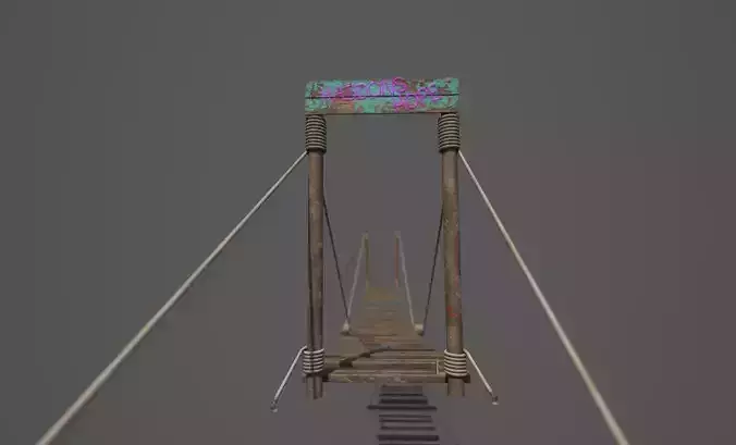 Neon rope bridge