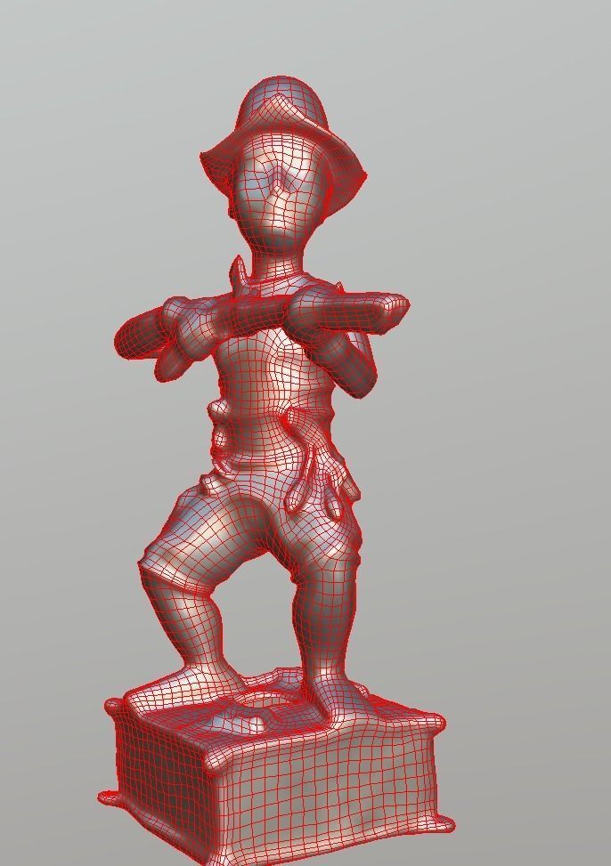 Portuguese Soldier-Benin Bronze Low-poly 3D model_3