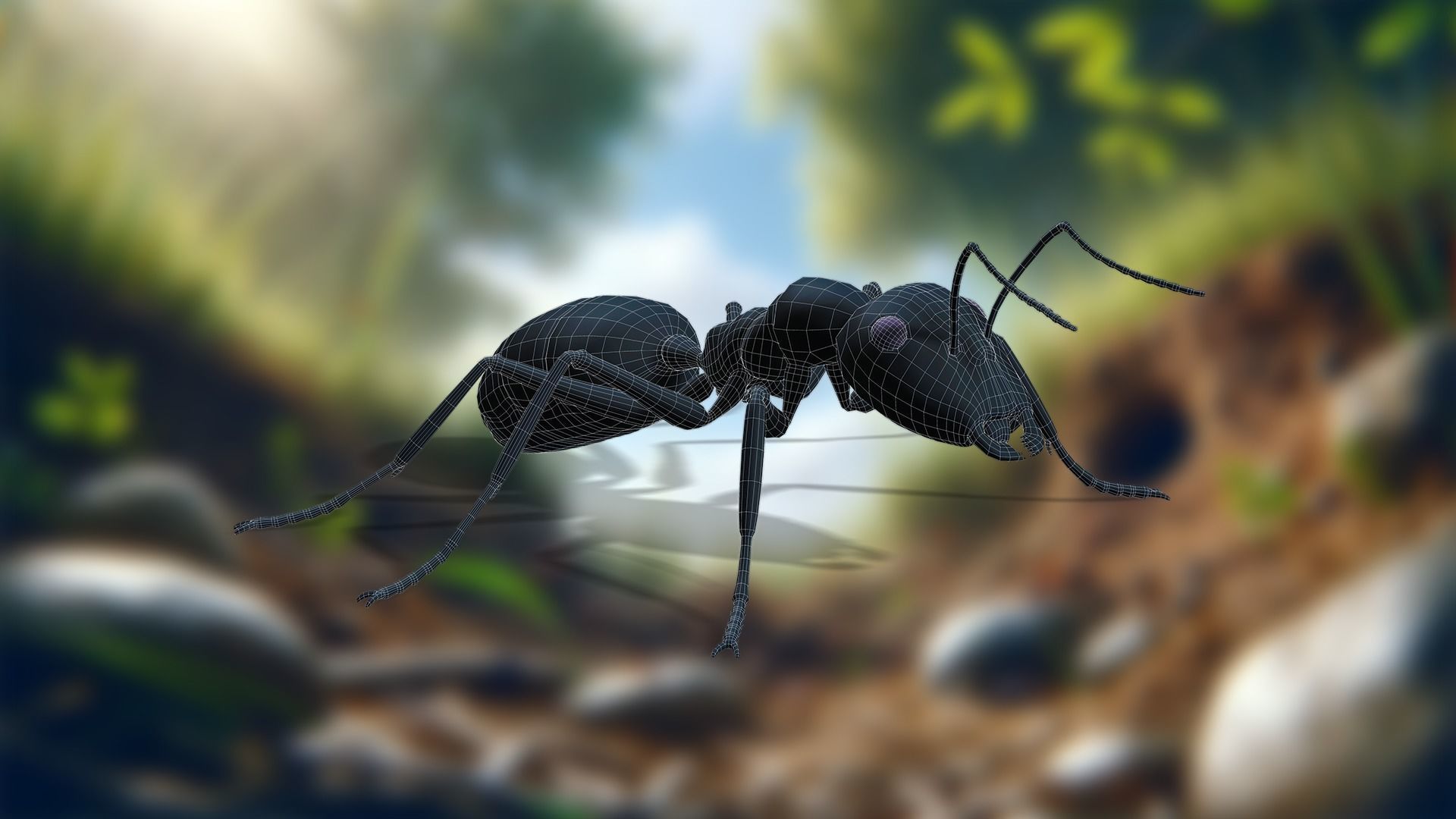 Insect Garden Mighty VR Myrmidon 3D Ant Mode Low-poly 3D model_20