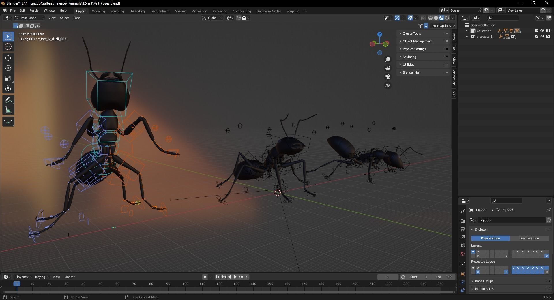 Insect Garden Mighty VR Myrmidon 3D Ant Mode Low-poly 3D model_2