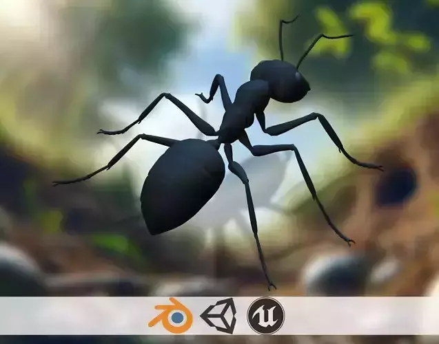Insect Garden Mighty VR Myrmidon 3D Ant Mode Low-poly 3D model