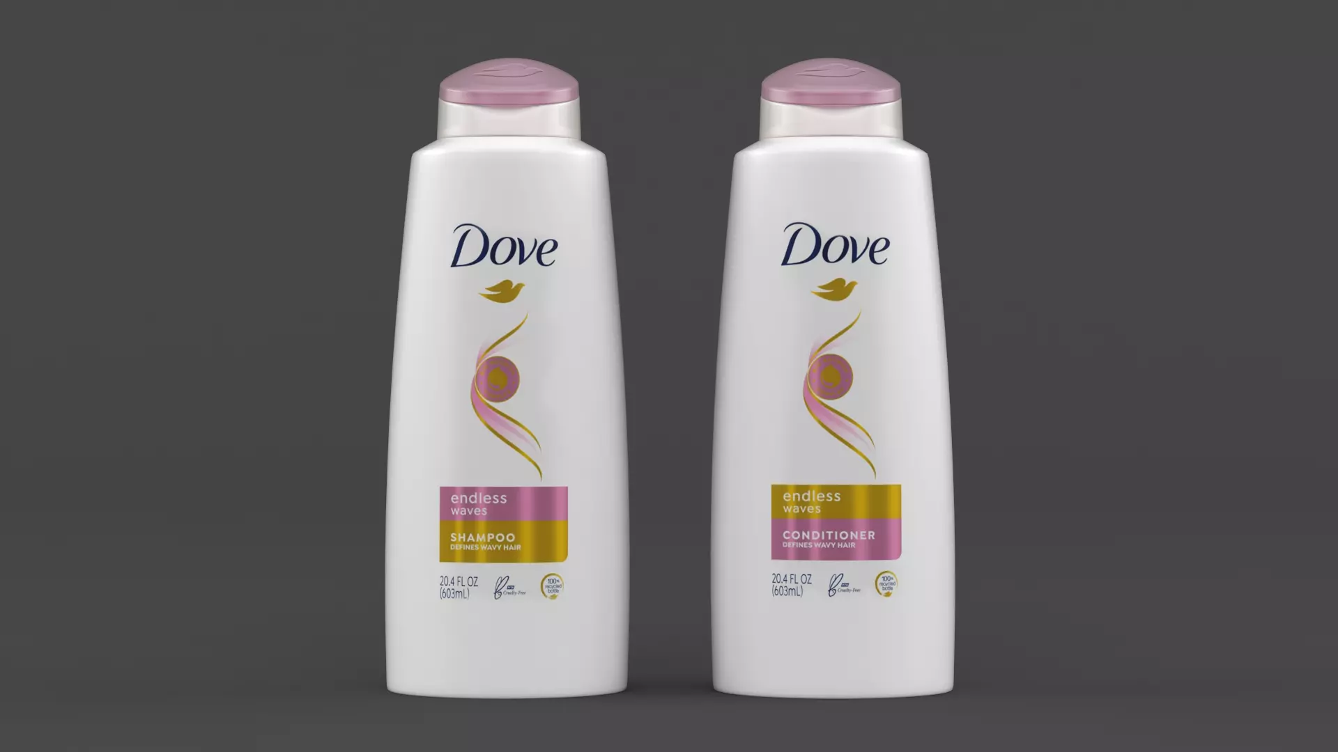 Dove Shampoo and Conditioner 3D model_0