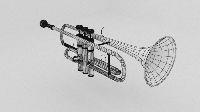 Musical instruments collection 3D model_14