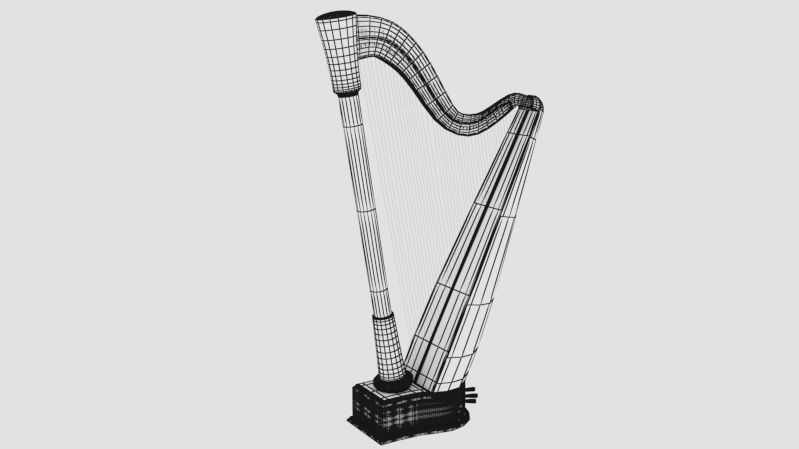 Musical instruments collection 3D model_6