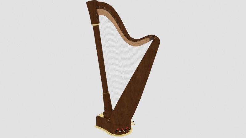 Musical instruments collection 3D model_1
