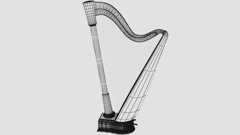 Musical instruments collection 3D model_4