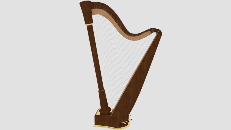 Musical instruments collection 3D model_3