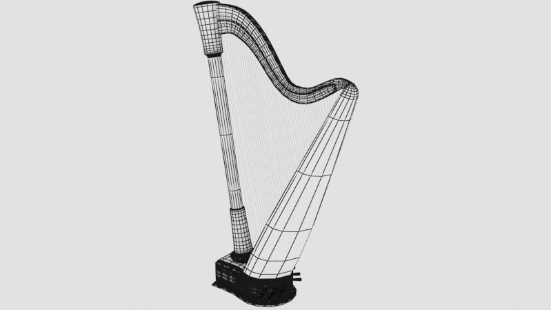 Musical instruments collection 3D model_2