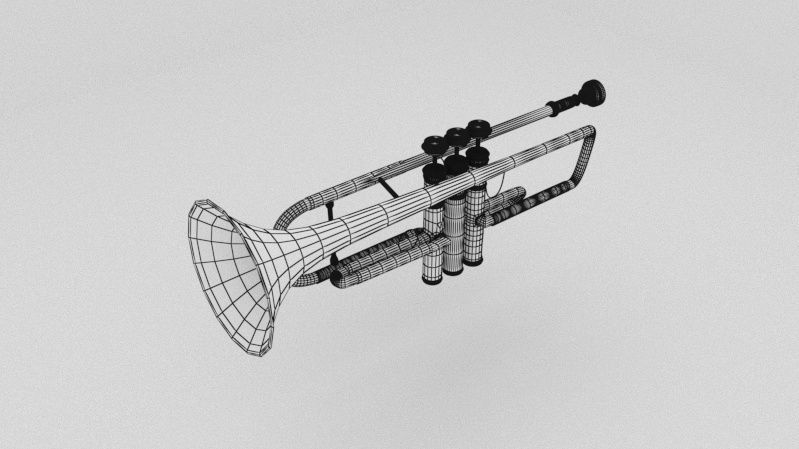 Musical instruments collection 3D model_16