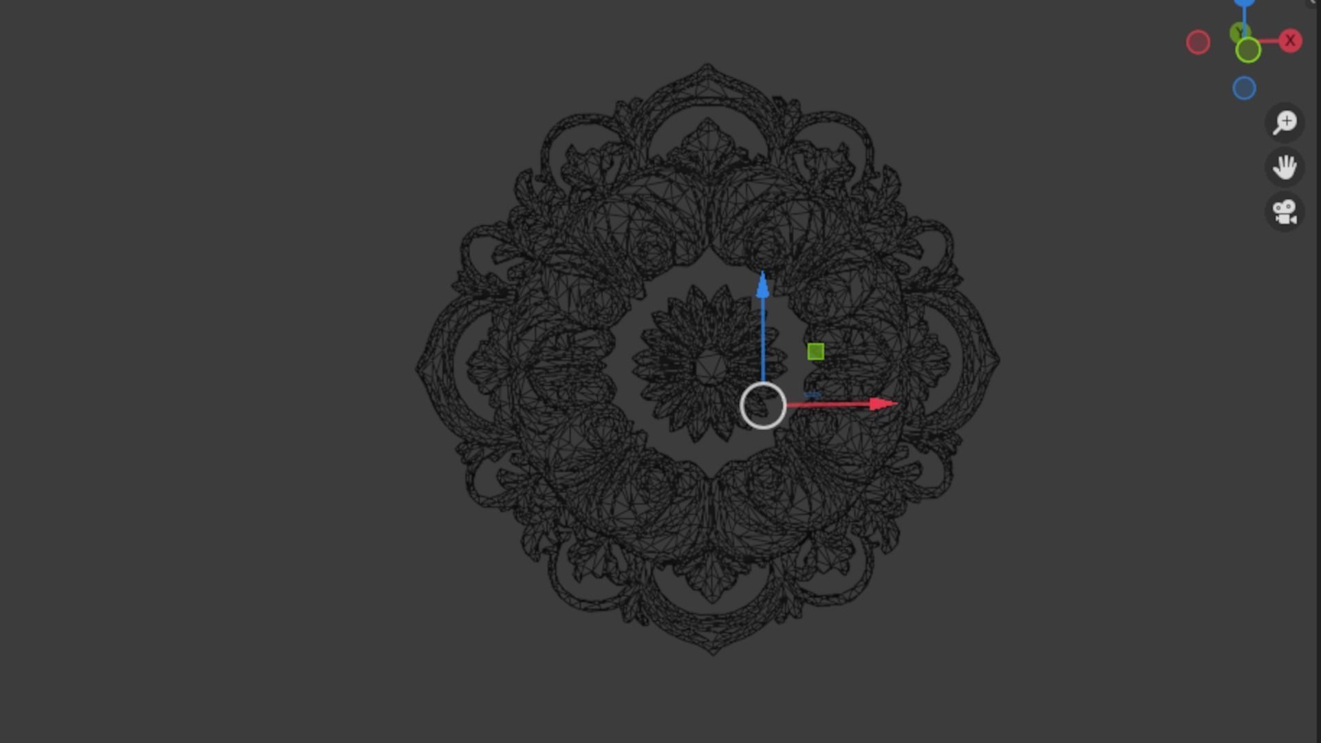 Rosette decorative ceiling medallion 02 3D model_6