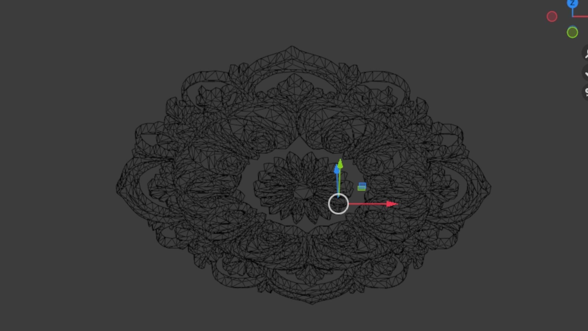 Rosette decorative ceiling medallion 02 3D model_5