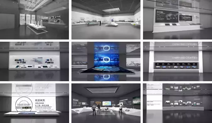 Collection of modern style exhibition halls