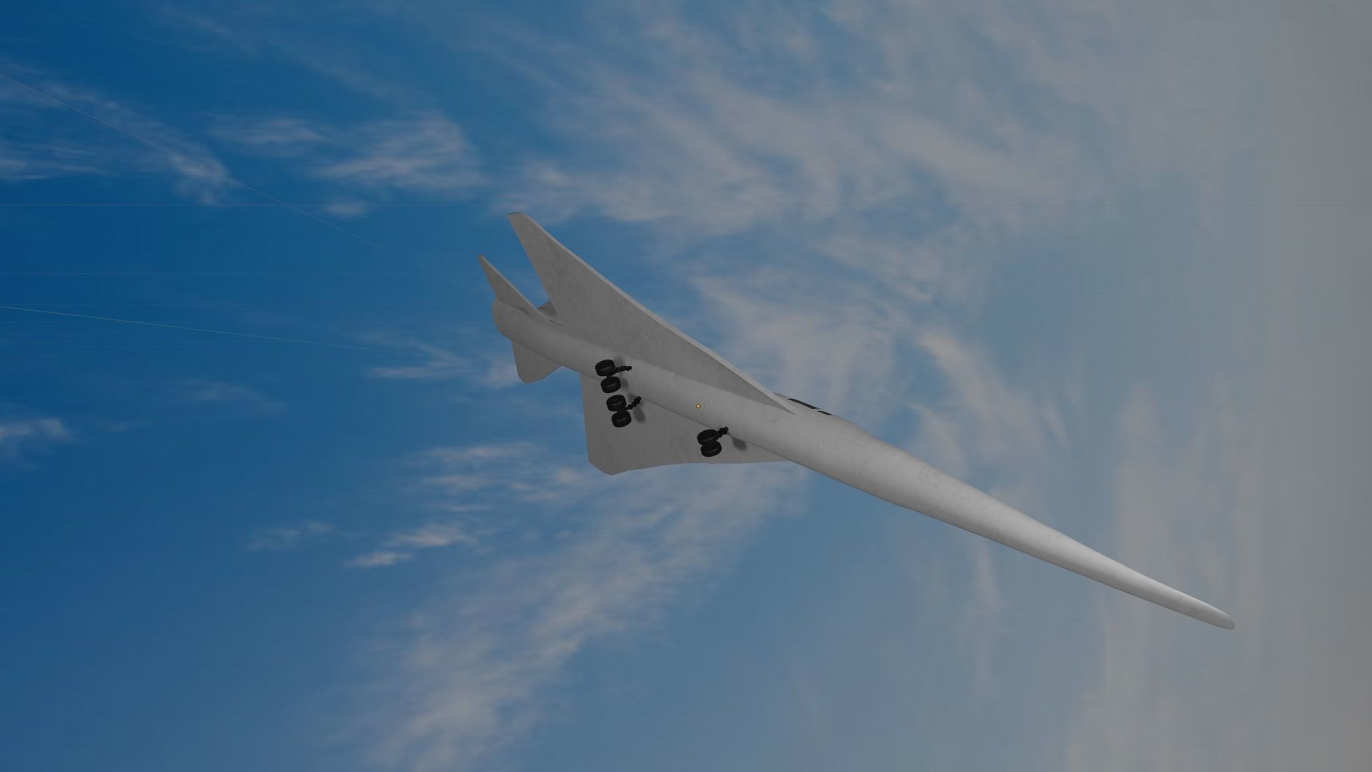 Lockheed Martin X-59 QueSST Supersonic plane Low-poly 3D model_5