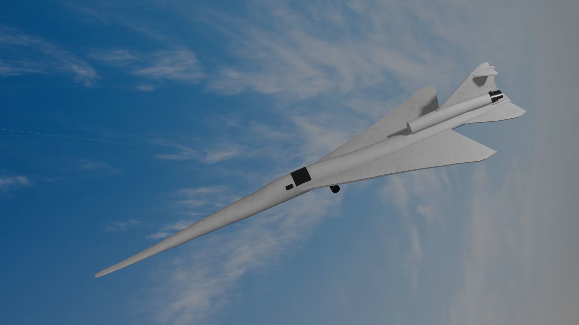 Lockheed Martin X-59 QueSST Supersonic plane Low-poly 3D model_2
