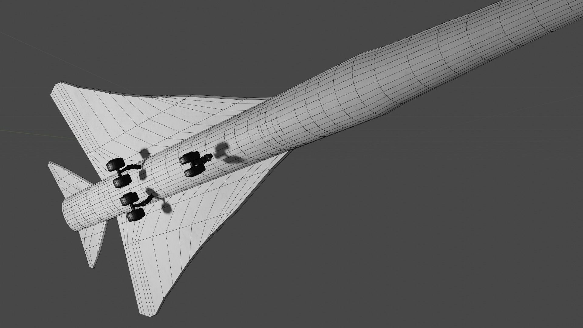 Lockheed Martin X-59 QueSST Supersonic plane Low-poly 3D model_9