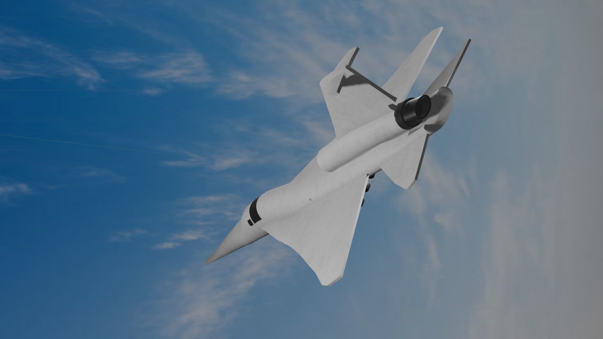 Lockheed Martin X-59 QueSST Supersonic plane Low-poly 3D model_1