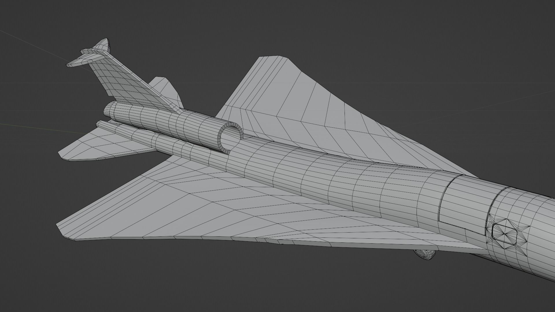 Lockheed Martin X-59 QueSST Supersonic plane Low-poly 3D model_13