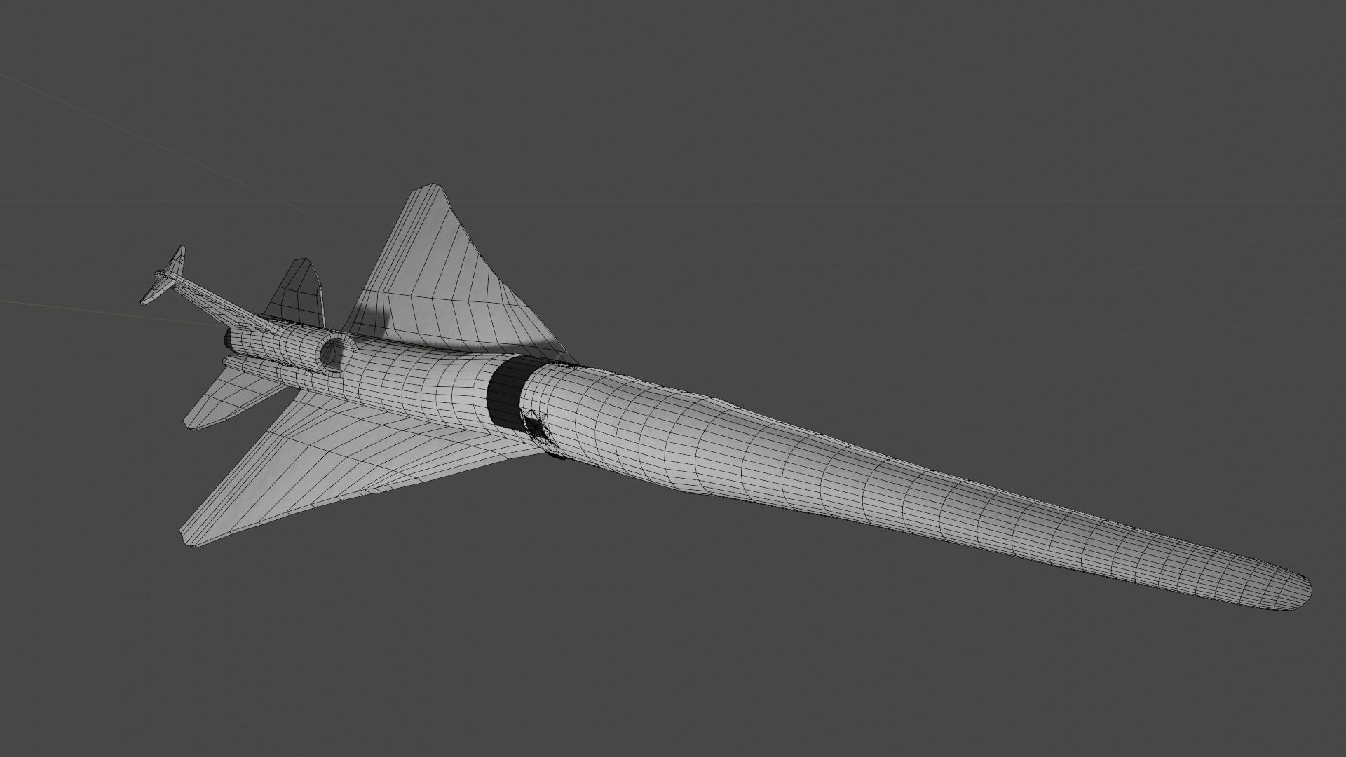 Lockheed Martin X-59 QueSST Supersonic plane Low-poly 3D model_8