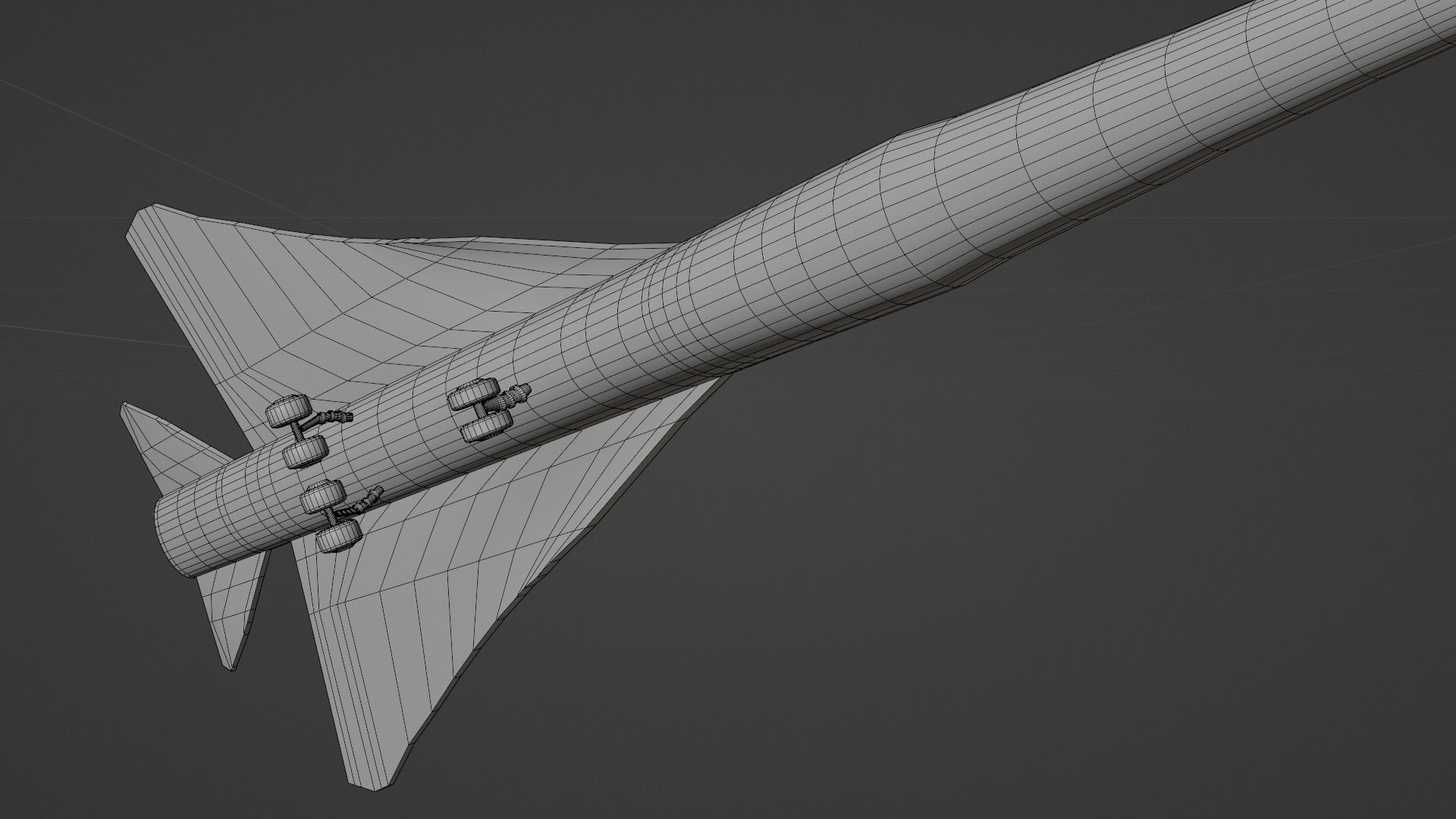 Lockheed Martin X-59 QueSST Supersonic plane Low-poly 3D model_11