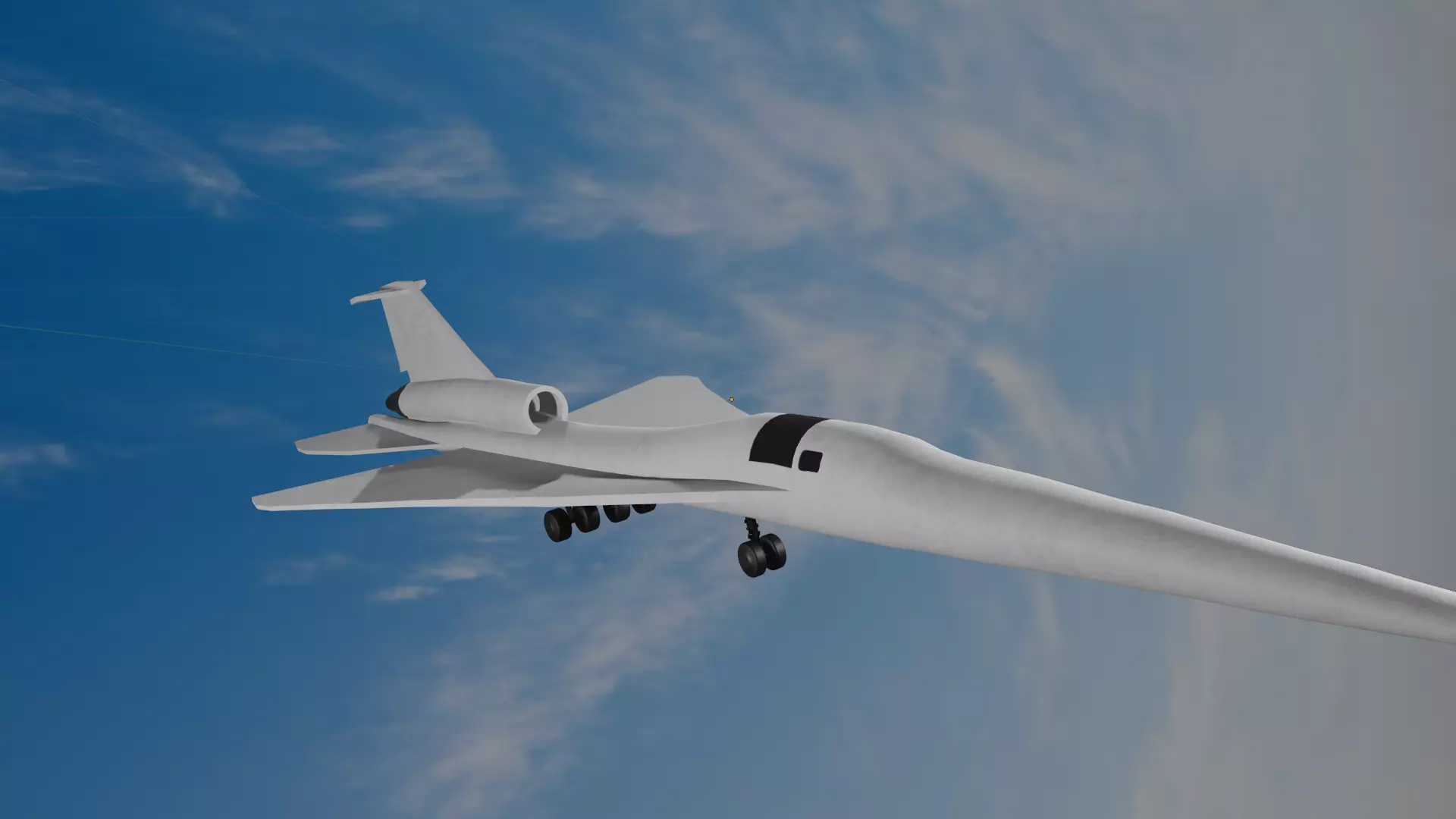 Lockheed Martin X-59 QueSST Supersonic plane Low-poly 3D model_0