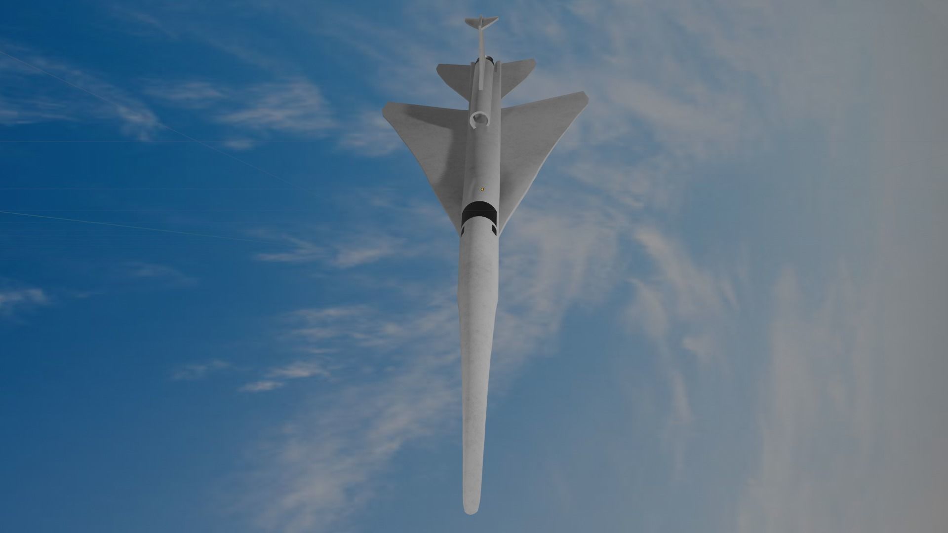 Lockheed Martin X-59 QueSST Supersonic plane Low-poly 3D model_6