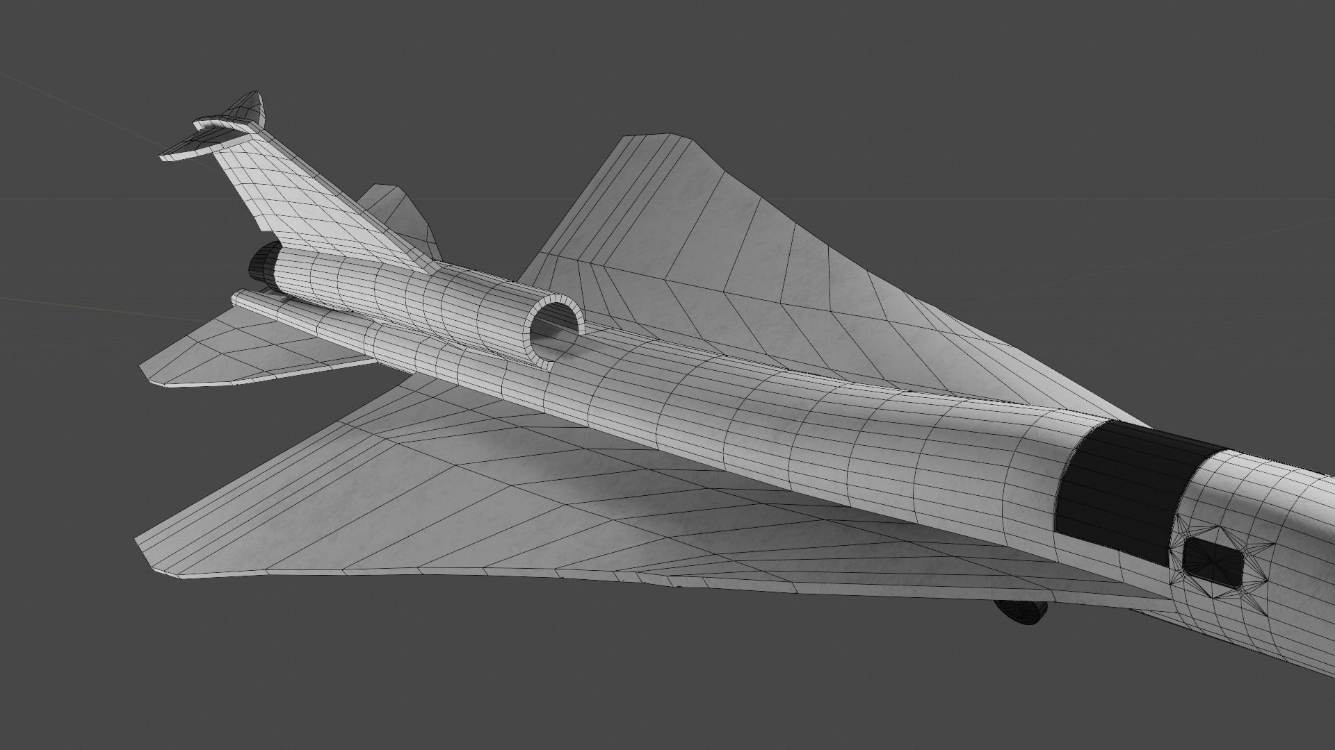 Lockheed Martin X-59 QueSST Supersonic plane Low-poly 3D model_12