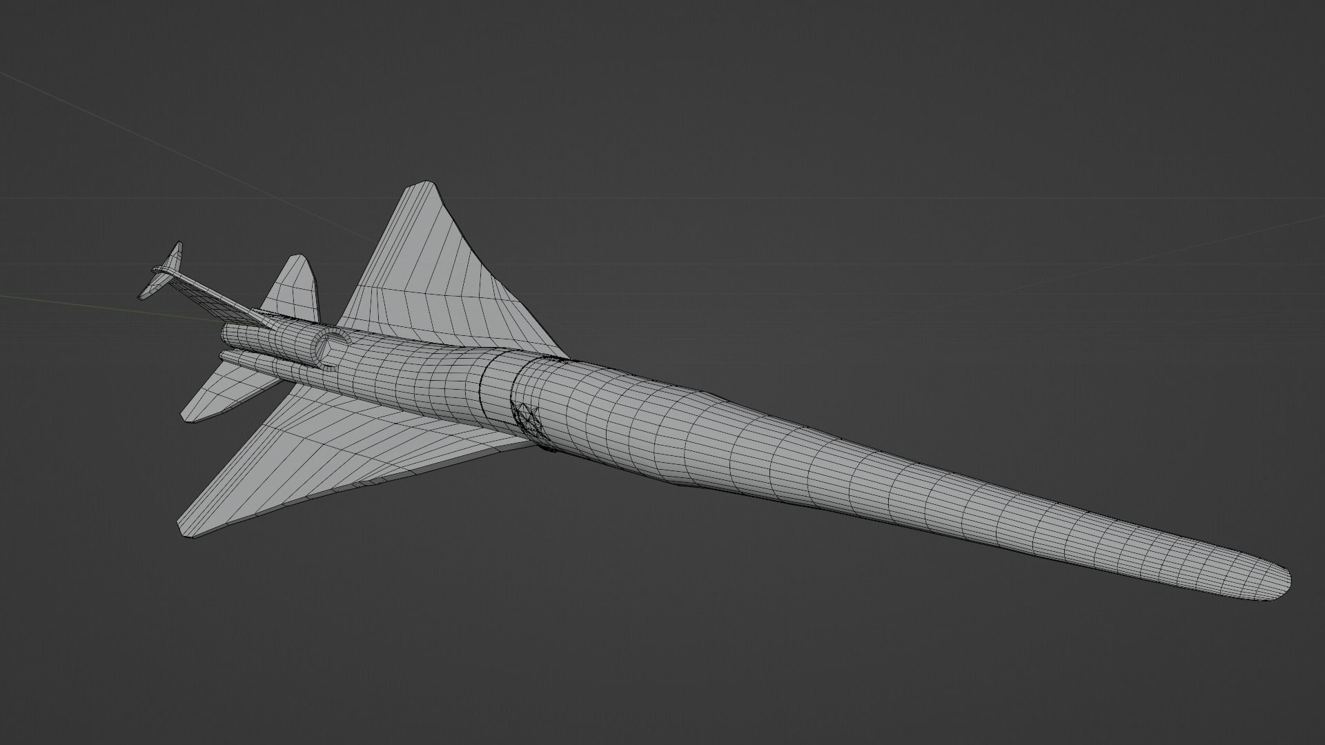 Lockheed Martin X-59 QueSST Supersonic plane Low-poly 3D model_10