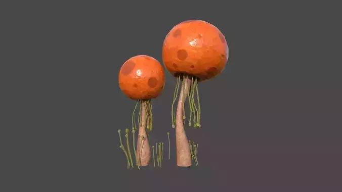 Fantasy Mushroom E11 Realistic - Scene Backdrop Design Low-poly 3D model