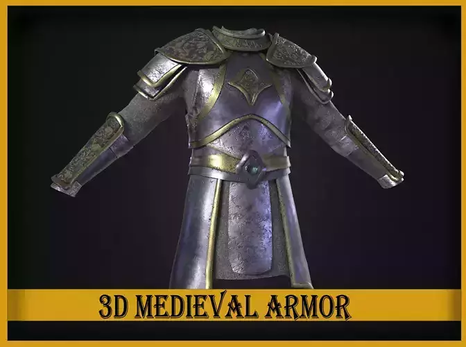 Medieval warrior armor metal armour 3D model
