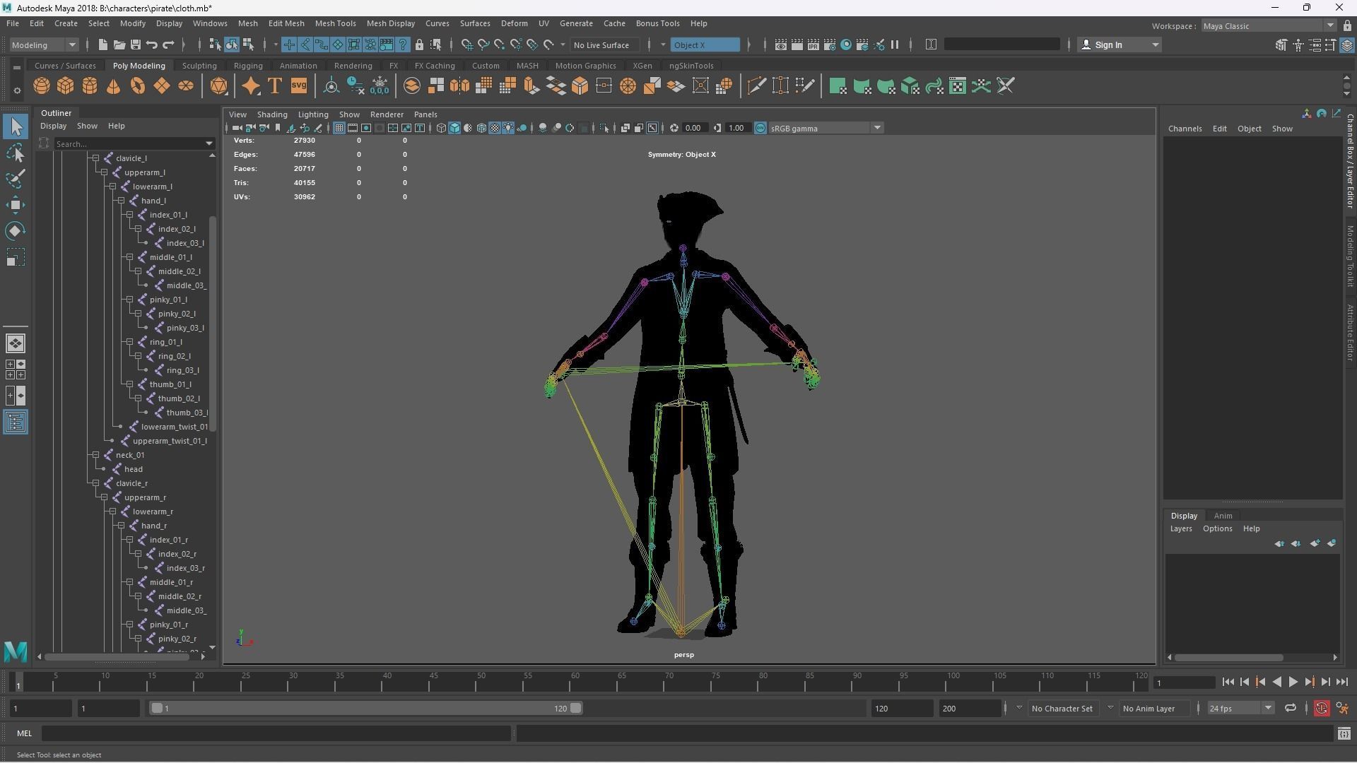 Pirate - Game Ready Male Character Low-poly 3D model_6