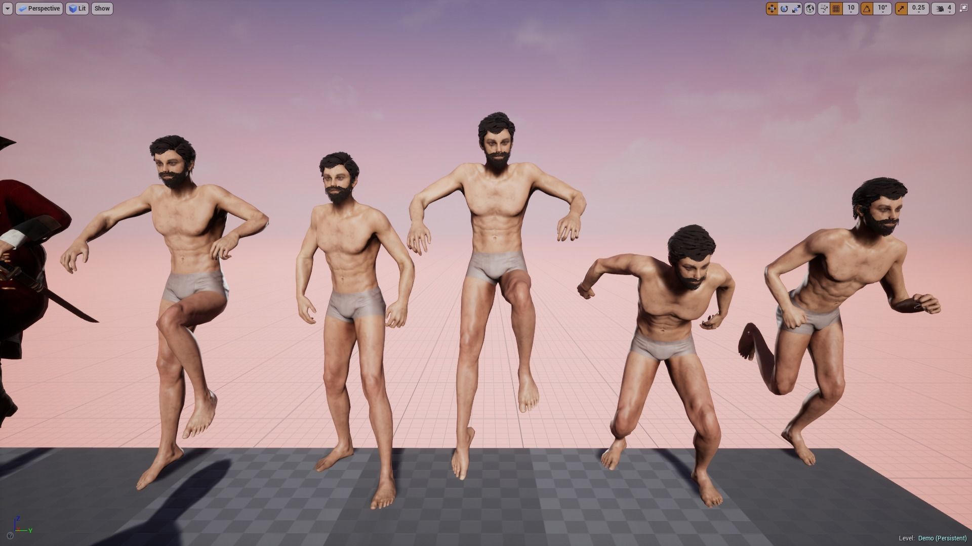 Pirate - Game Ready Male Character Low-poly 3D model_10