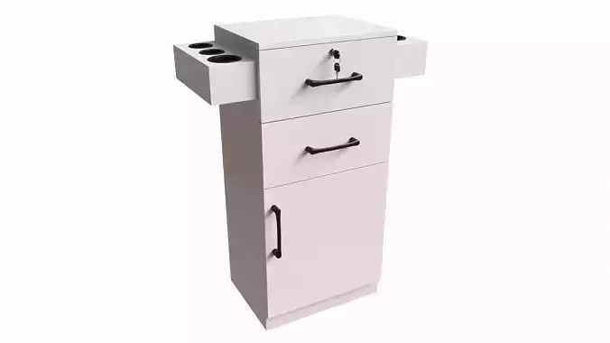 Beauty Salon Storage Station Cabinet 3D model