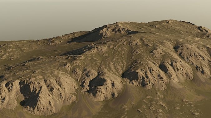 Eroded desert rocky mountain 3D model