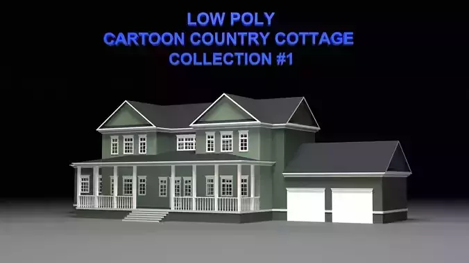 cartoon country cottage