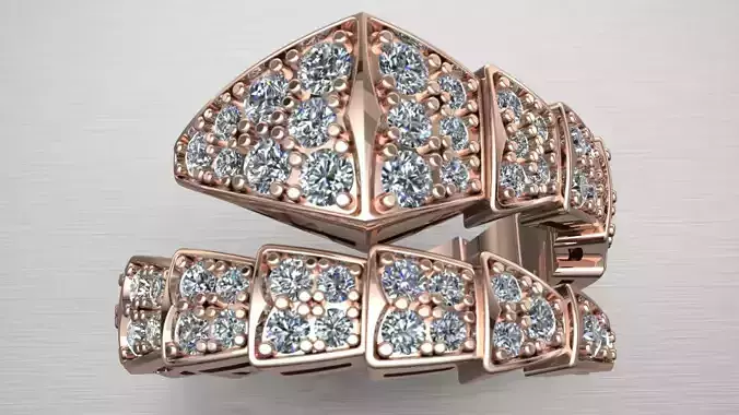 BVLGARI snake diamonds ring