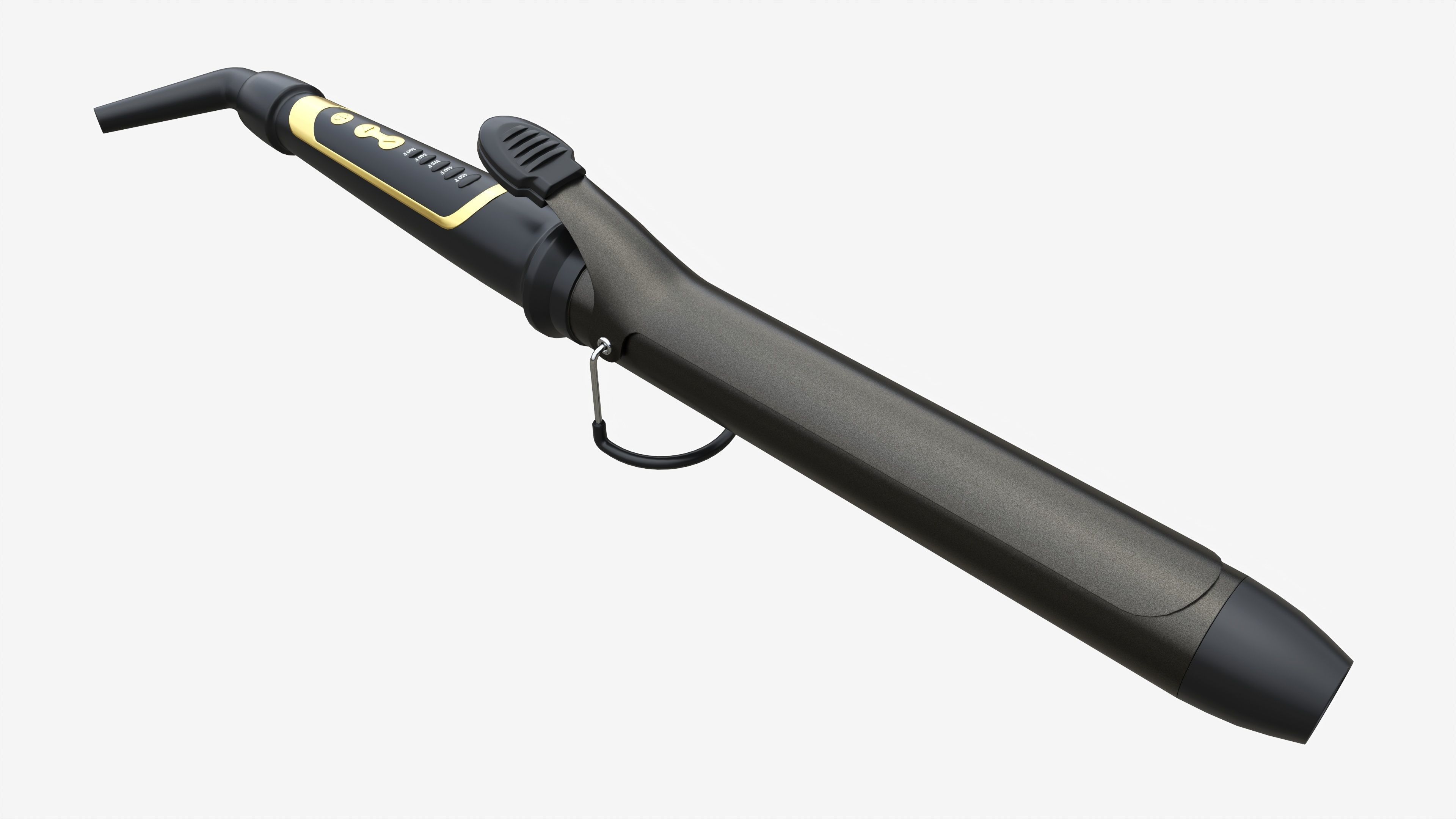 Curling Iron with Long Barrel 3D model_1