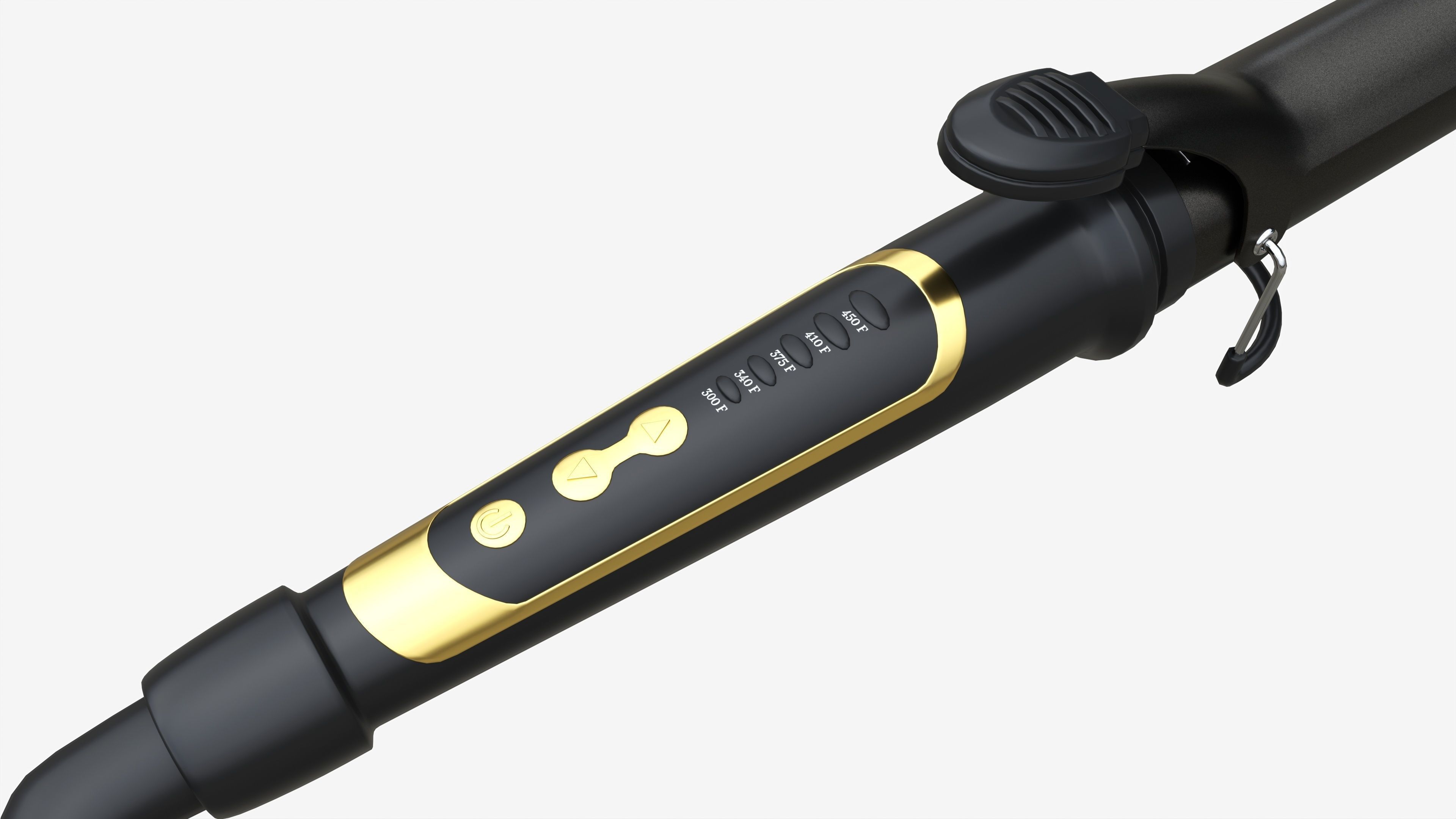 Curling Iron with Long Barrel 3D model_2