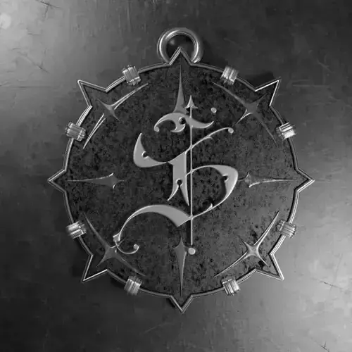 Medallion with letter S 3D printable model 3D print model