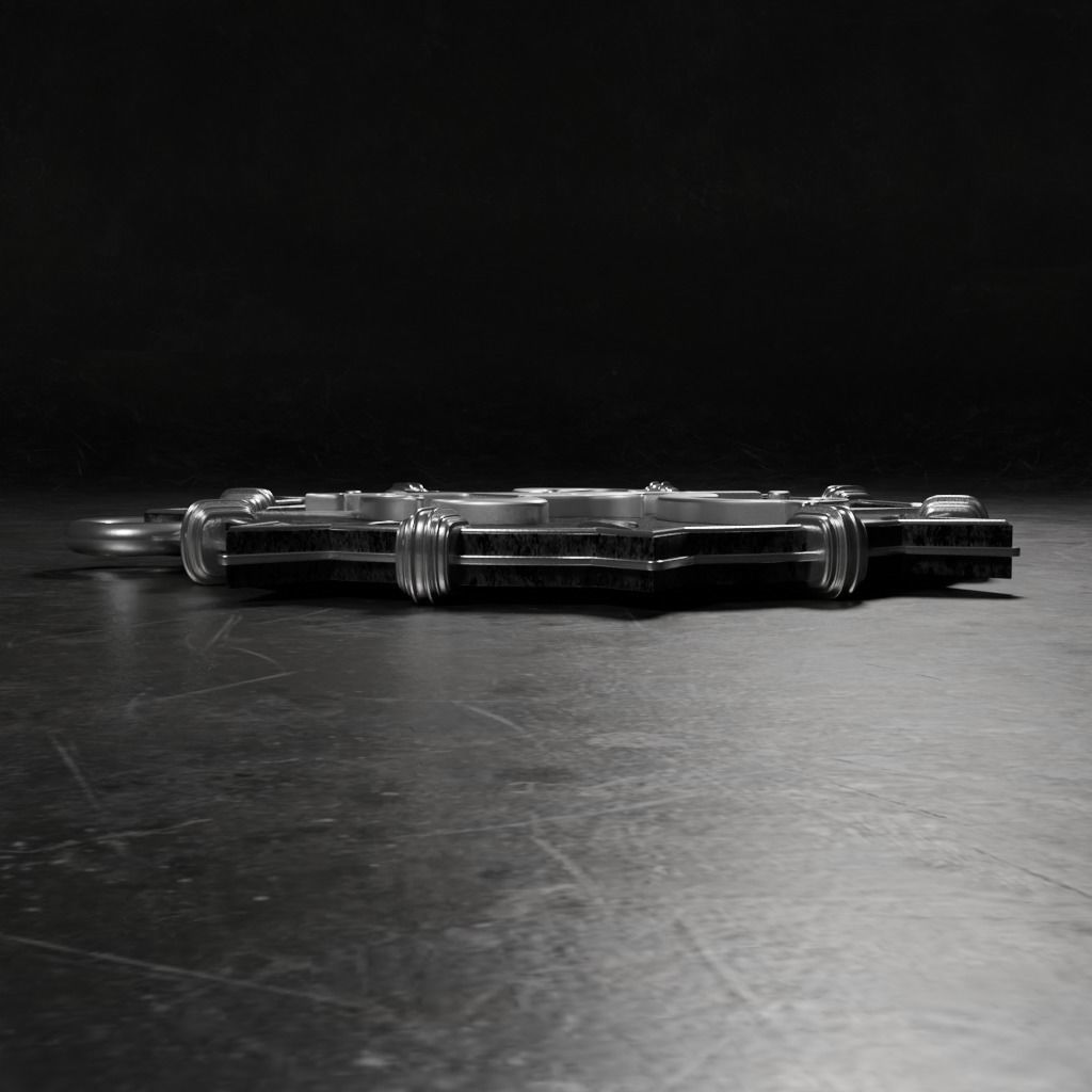 Medallion with letter S 3D printable model 3D print model_10