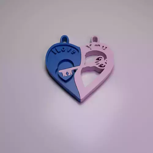 necklace-key-chain-3d-printing-love