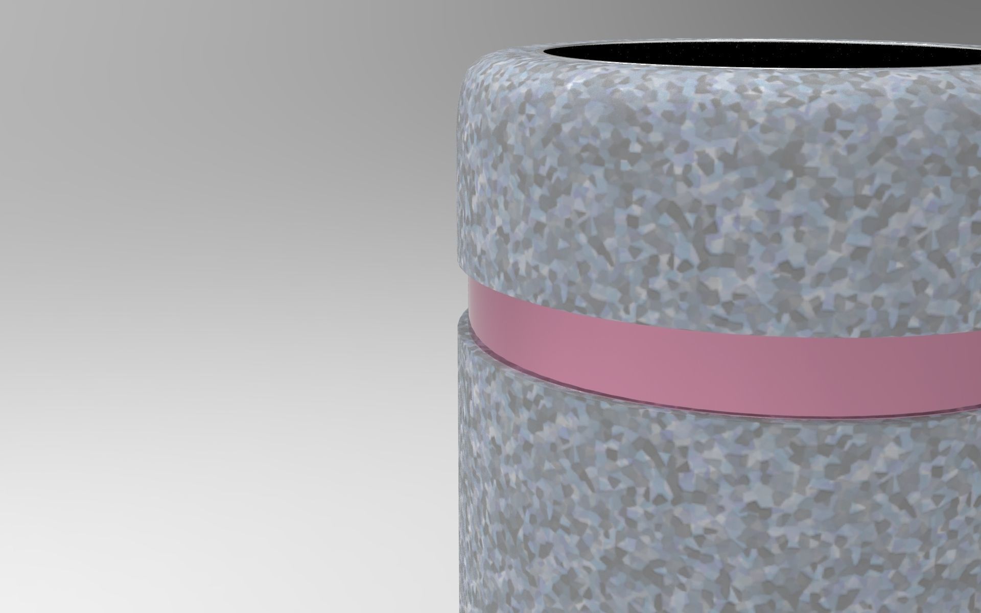 Kito Litter Bin Low-poly 3D model_4