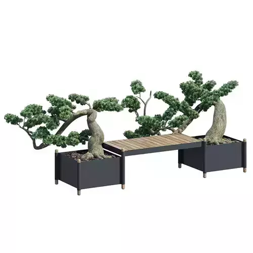 Sticks Outdoor Bench 3D model