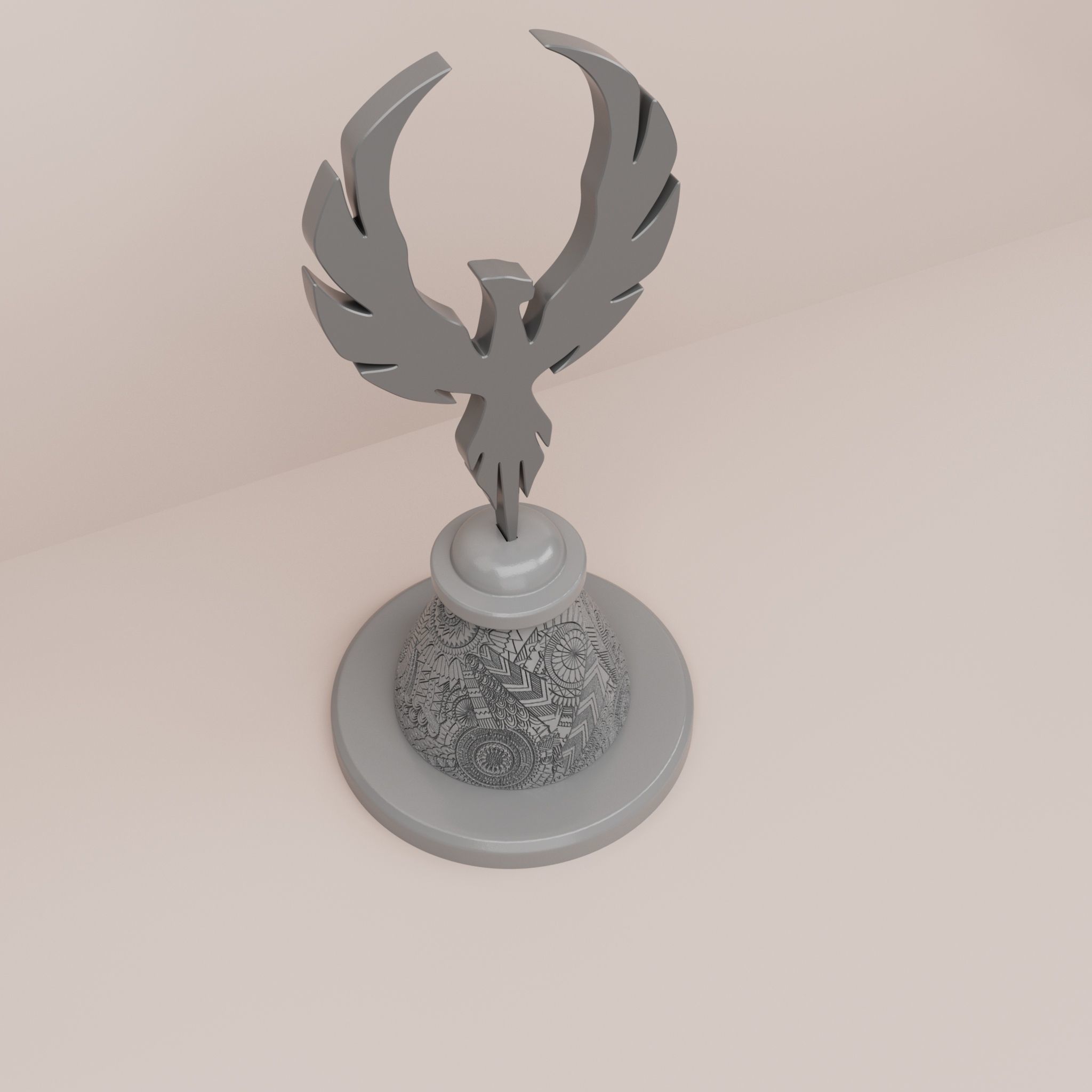 phoenix-decoration-desk-decor 3D model_2