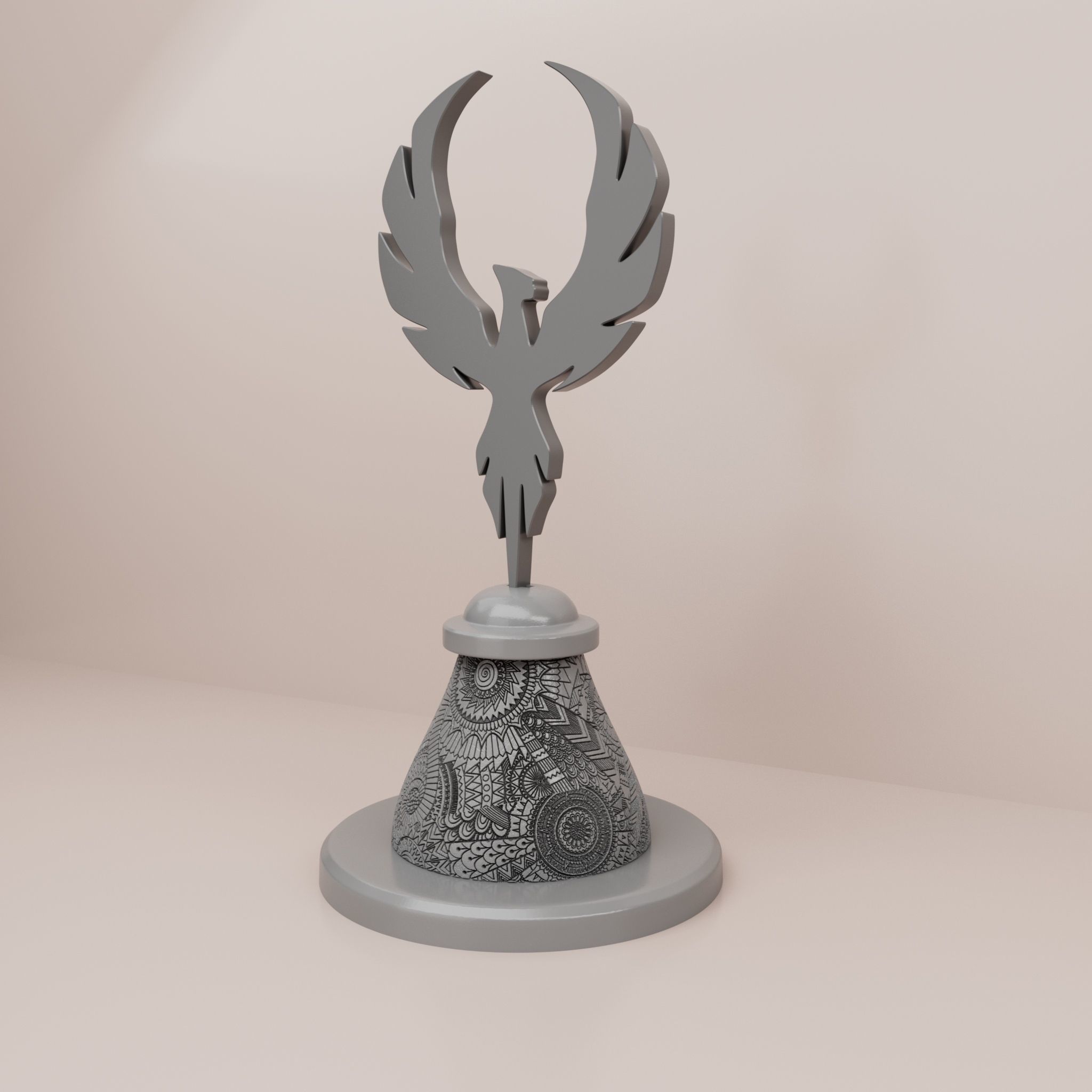 phoenix-decoration-desk-decor 3D model_1