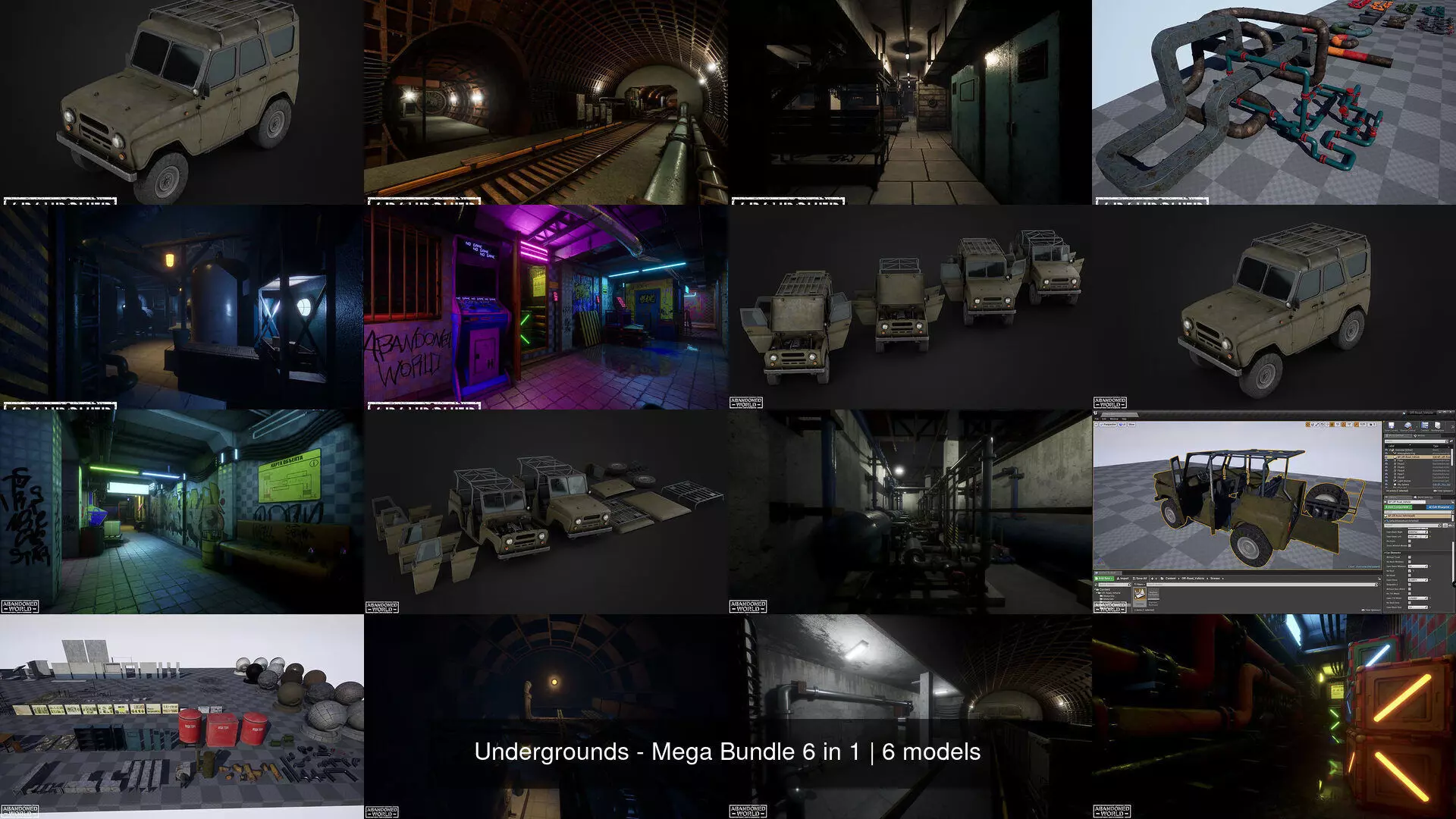 Undergrounds - Mega Bundle 6 in 1 3D Model Collection_8