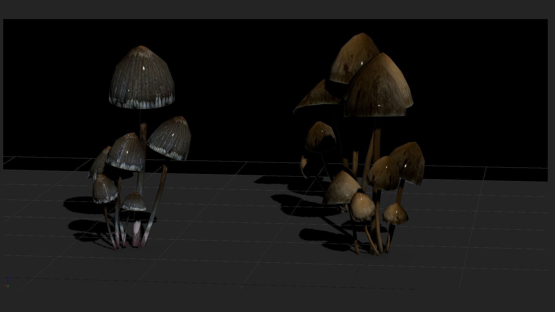 mushrooms collection Low-poly 3D model_6